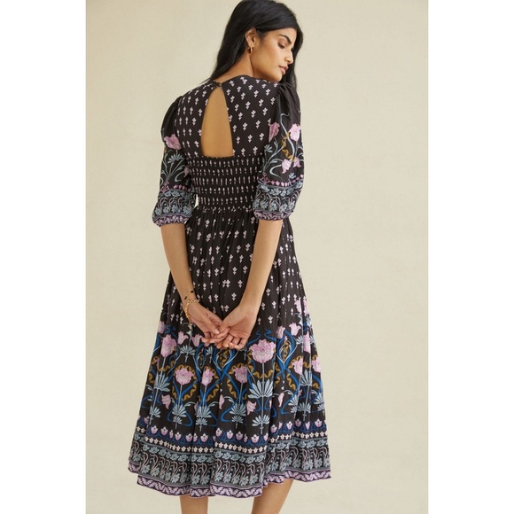 Anthropologie Dasha Smocked Midi Dress - Picture 3 of 7